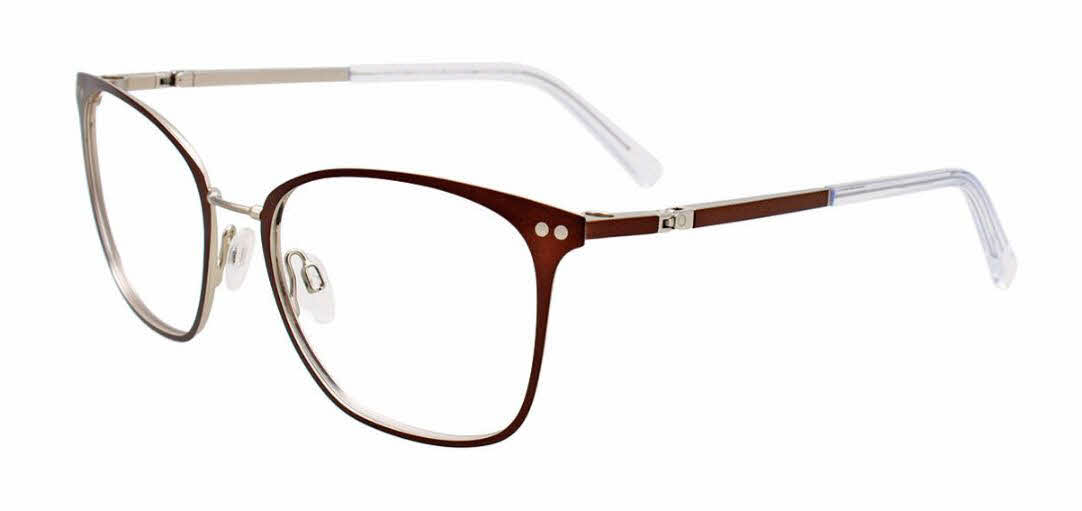 Easytwist N Clip CT267 With Magnetic Clip-On Lens Men's Eyeglasses In Brown
