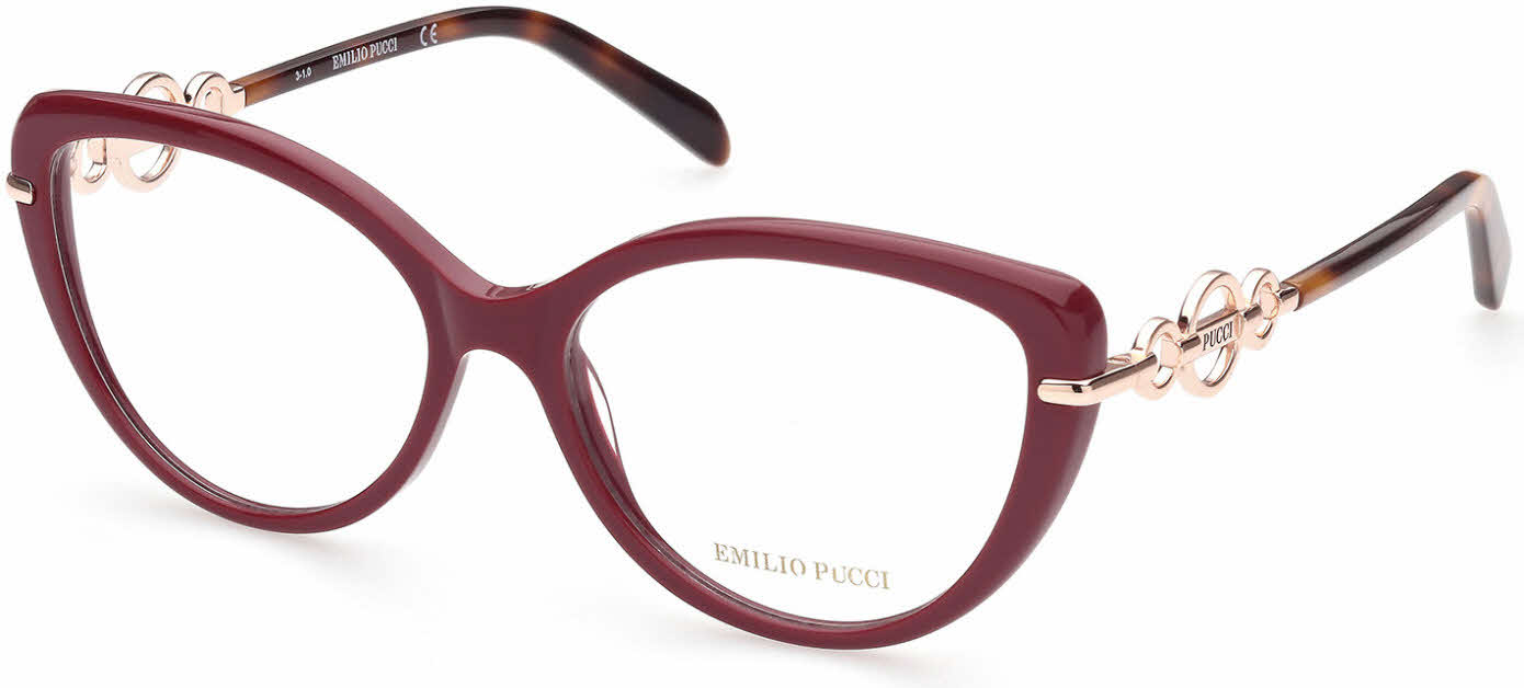 Emilio Pucci EP5162 Women's Eyeglasses In Burgundy
