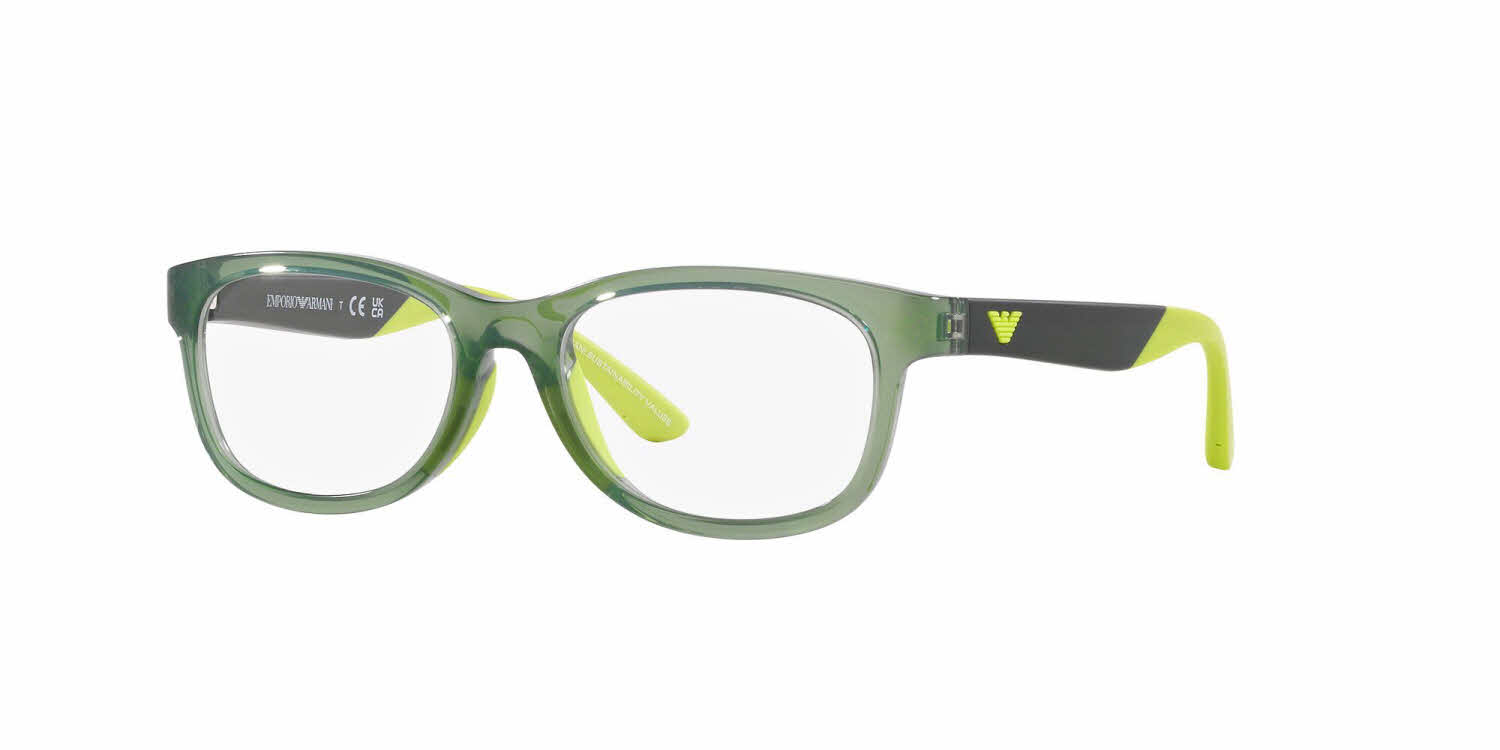Emporio Armani Kids EK3001 Eyeglasses, In Shiny Transparent Green