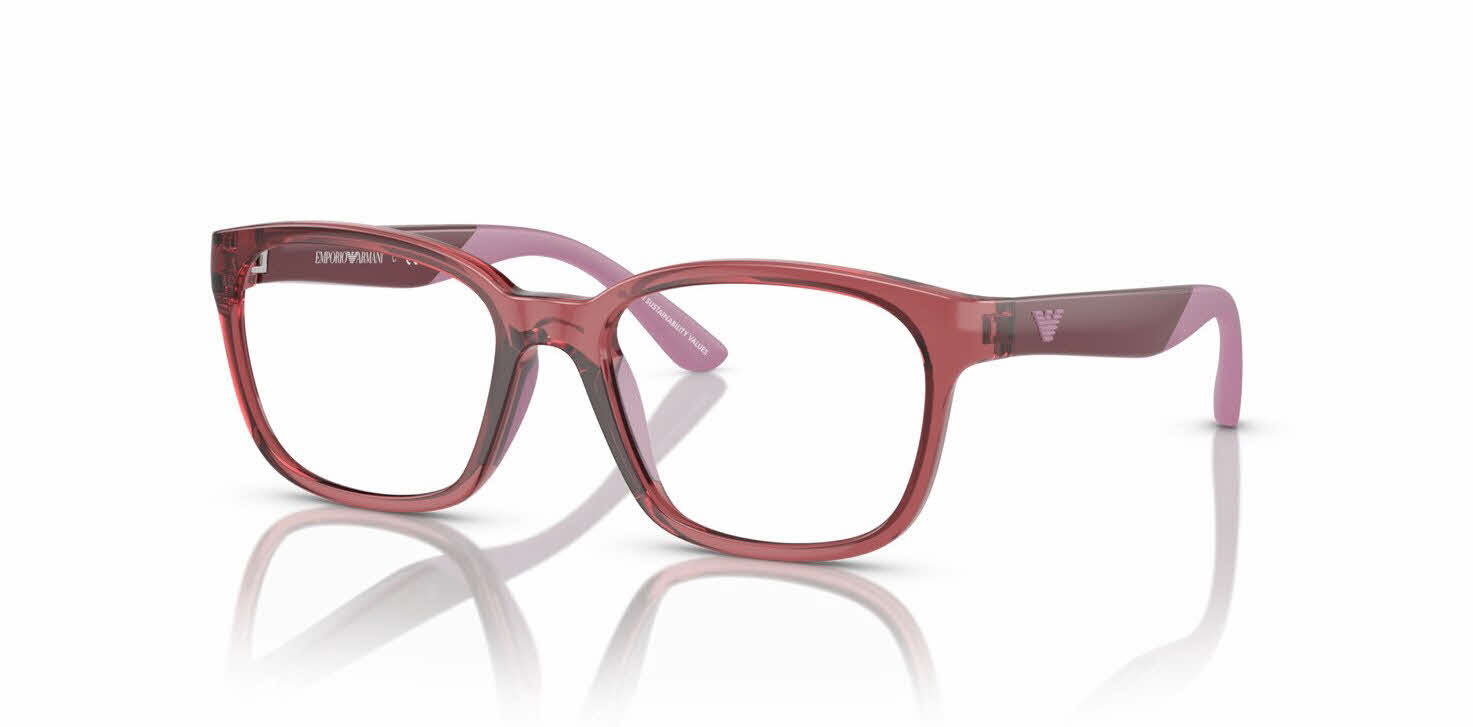 Emporio Armani Kids EK3003 Eyeglasses, In Shiny Transparent Red