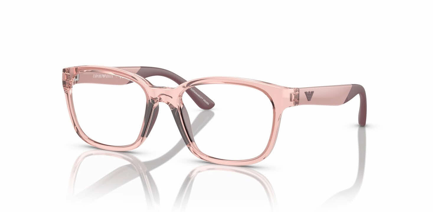 Emporio Armani Kids EK3003 Eyeglasses, In Shiny Transparent Pink
