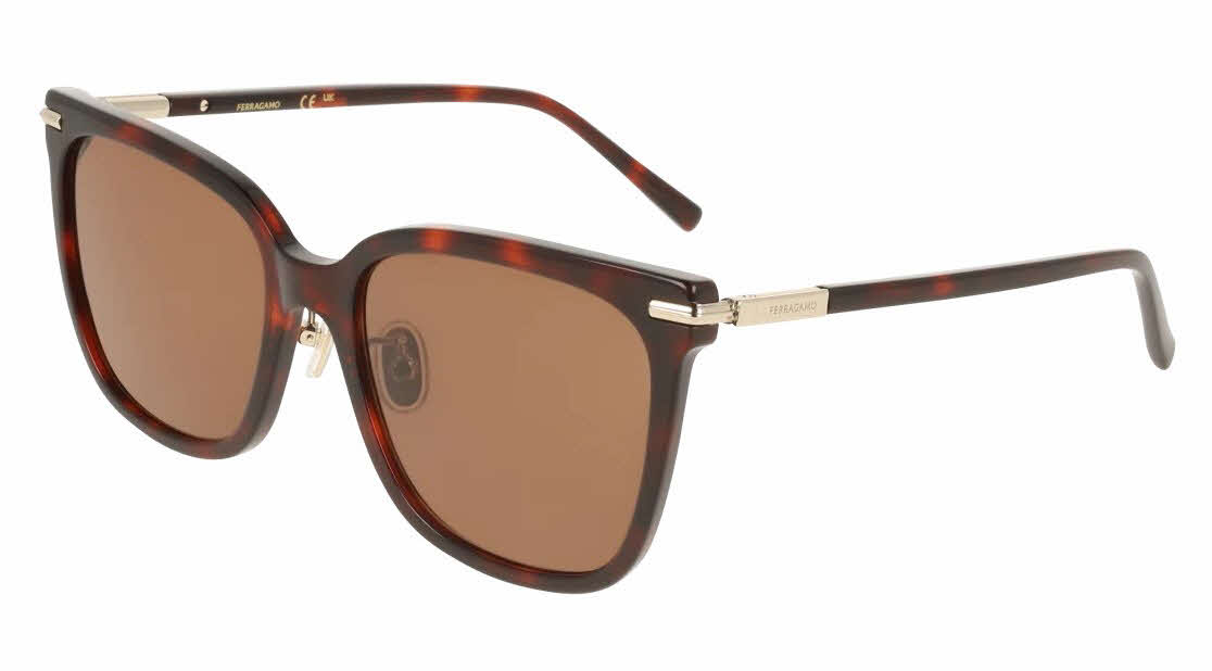 Salvatore Ferragamo SF2037S Sunglasses 640 Tortoise acetate Rectangle Salvatore Ferragamo SF2037S 640 Red tortoise Lenses Solid  main image 4