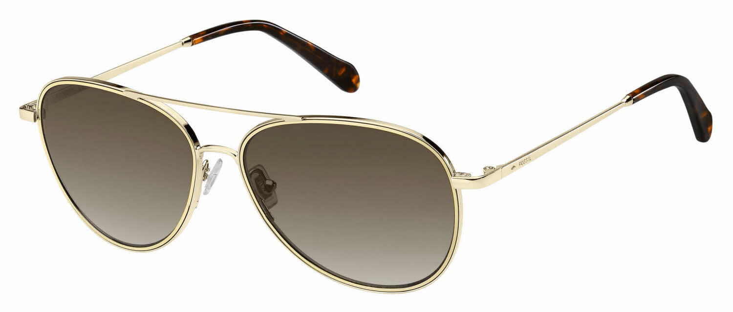 Fossil Fos 2096/G/S Women's Sunglasses In Gold