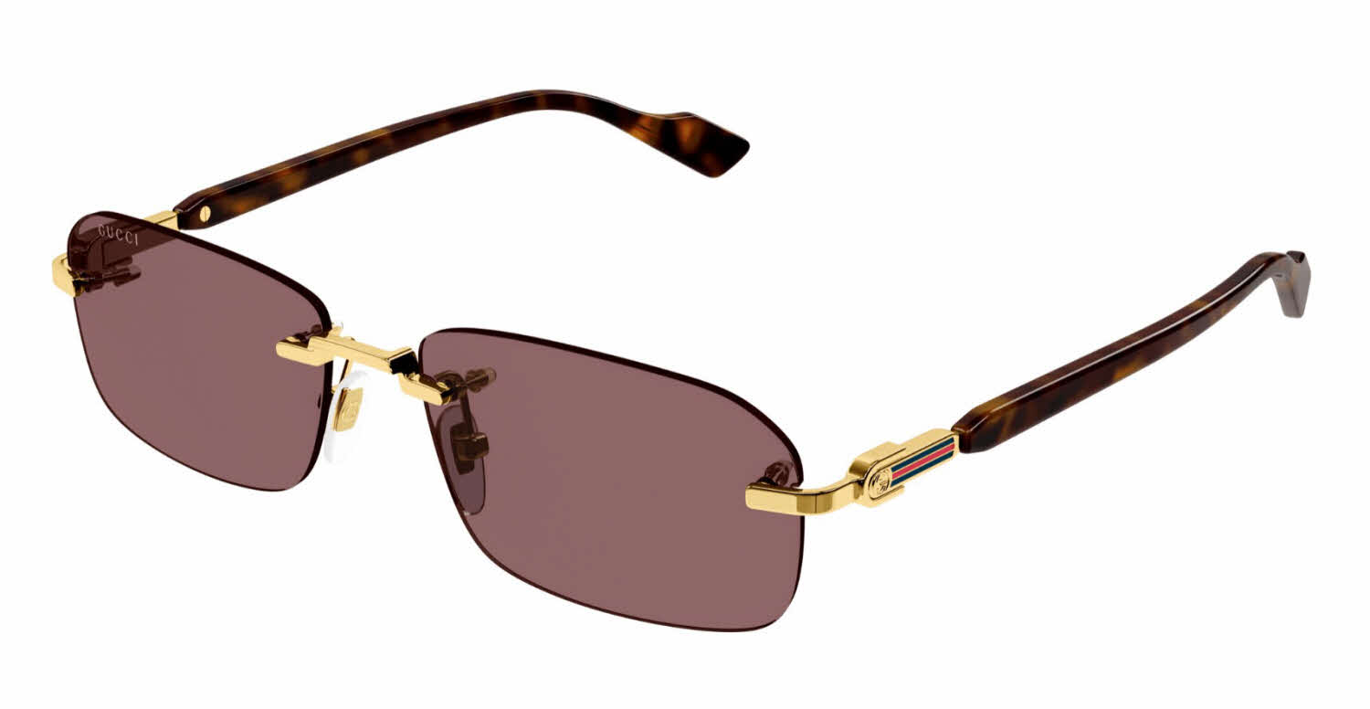 Gucci GG1022S Chain Necklace Oversized Brown Square Sunglasses – Designer  Daydream