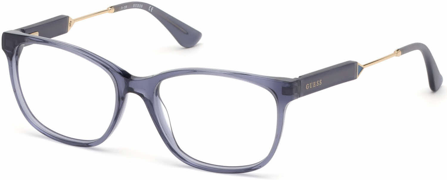 blue guess glasses