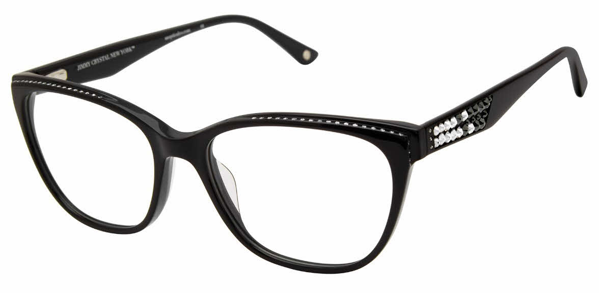 Jimmy Crystal New York Avila Womens Eyeglasses in Black 206$