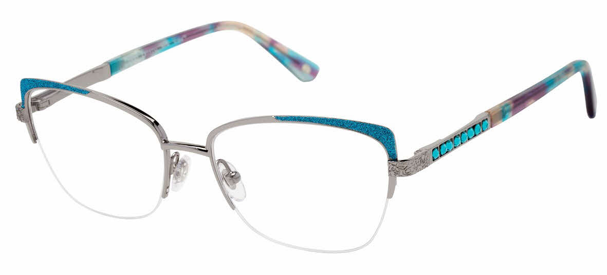 Jimmy Crystal New York Lucia Women's Eyeglasses in Silver