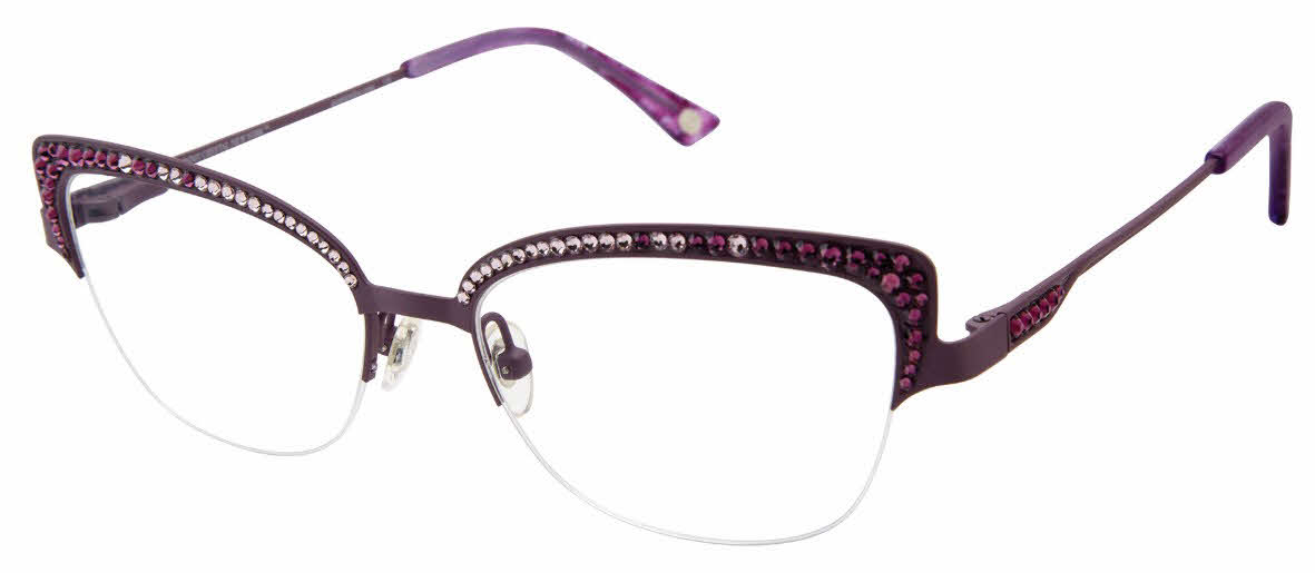 Jimmy Crystal New York Tortosa Womens Eyeglasses in Purple 212$