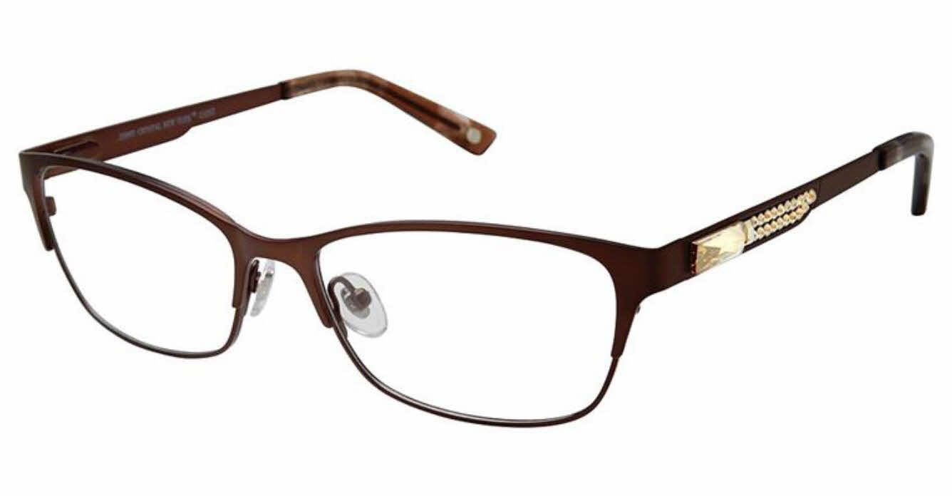 Jimmy Crystal New York Cadiz Women's Eyeglasses in Brown