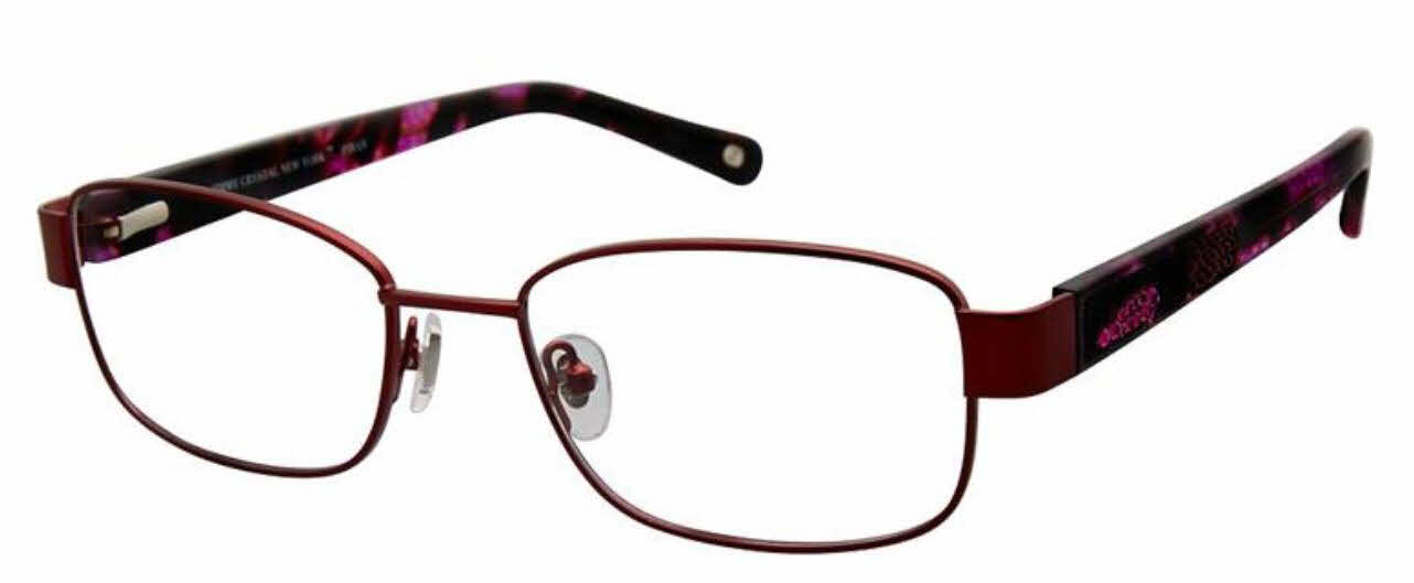 Jimmy Crystal New York Piran Women's Eyeglasses In Burgundy
