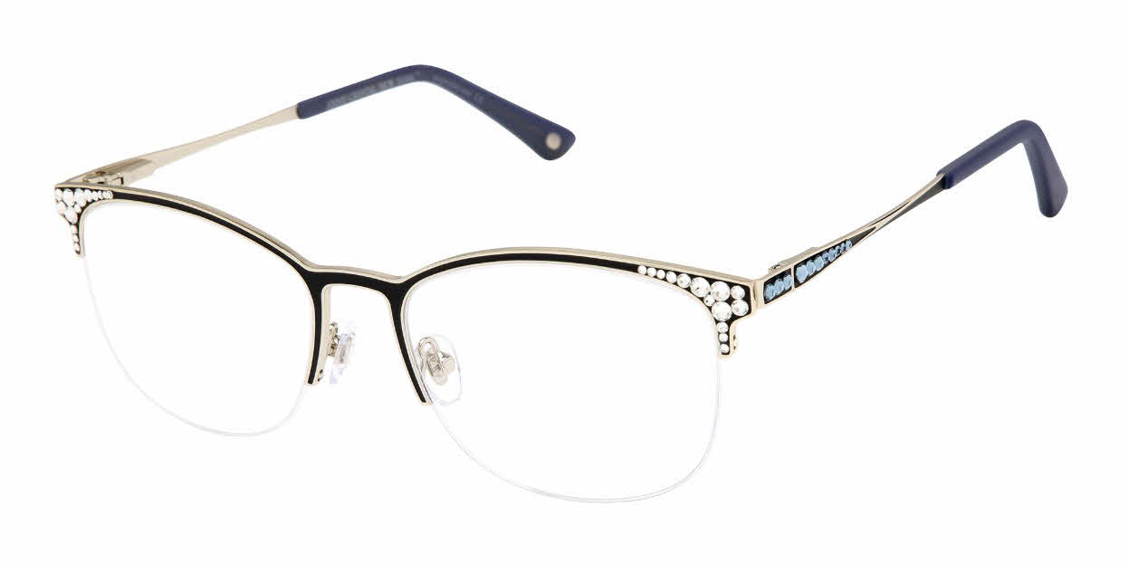 Jimmy Crystal New York Seychelle Womens Eyeglasses in Silver 212$