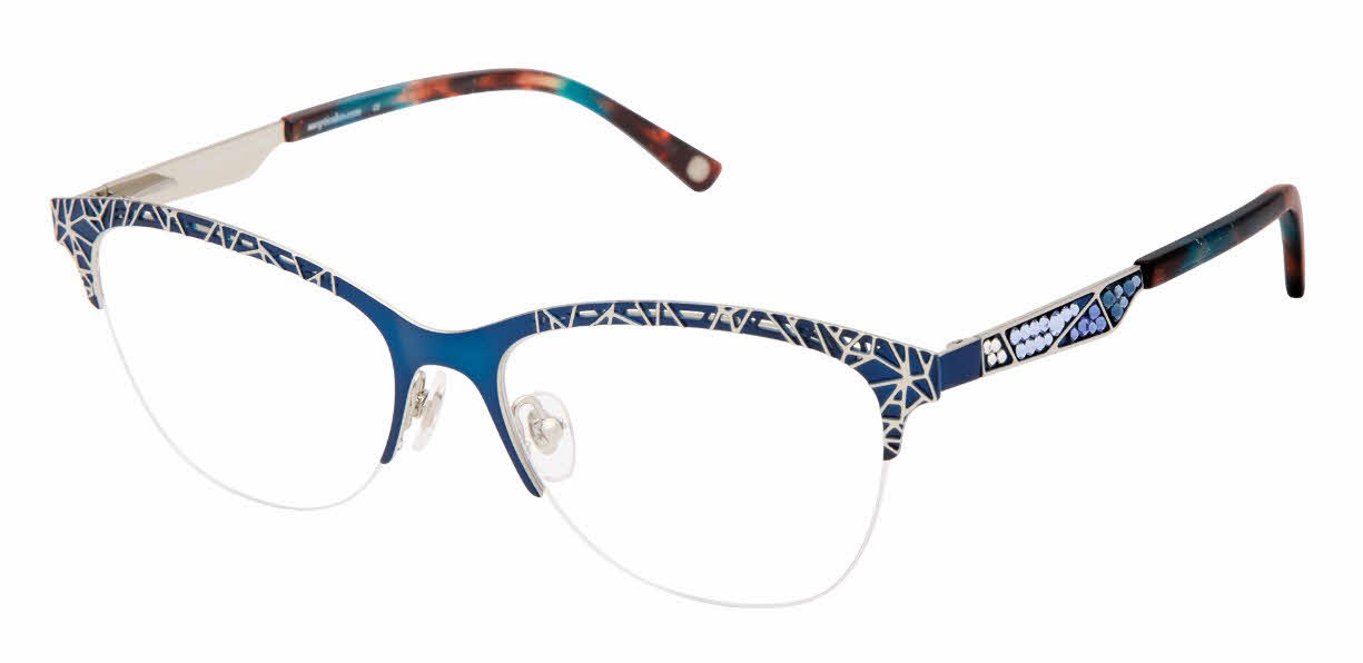 Jimmy Crystal New York Andros Women's Eyeglasses in Blue