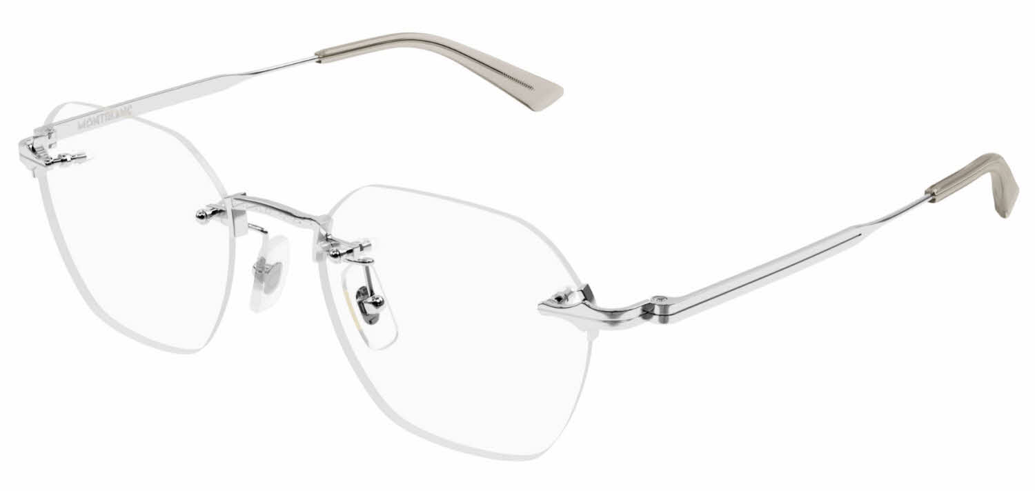 Mont Blanc MB0403O Men's Eyeglasses in Silver