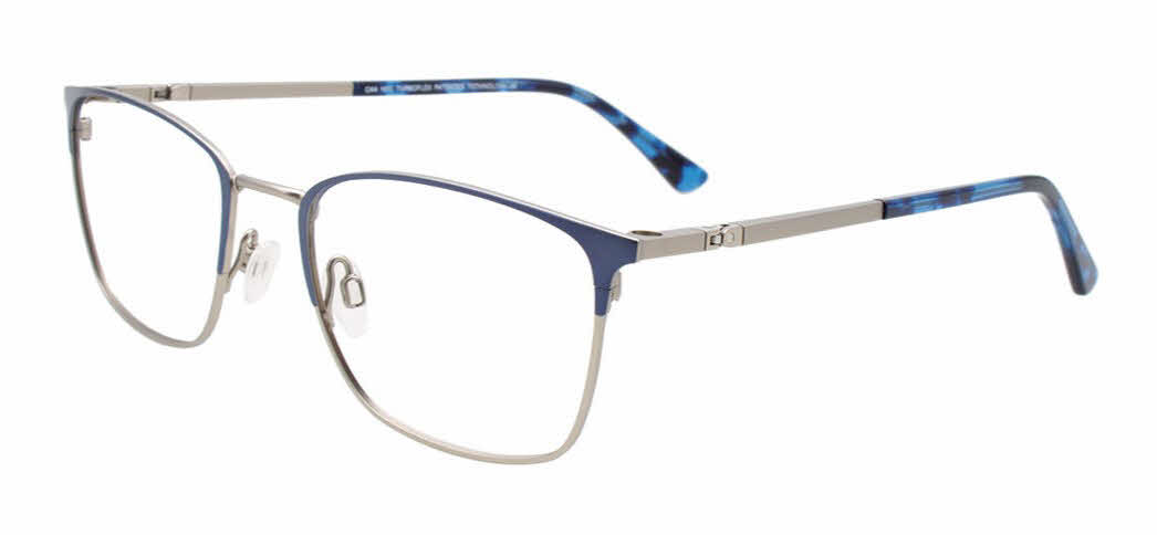 Oak NYC O3007 With Clip-On Lens Men's Eyeglasses in Silver