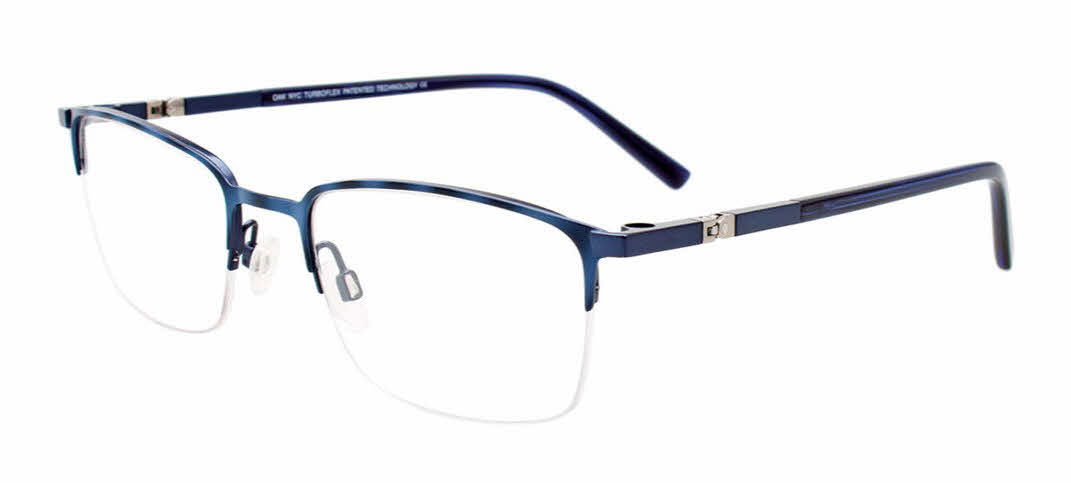Oak NYC O3009 With Clip-On Lens Men's Eyeglasses in Blue