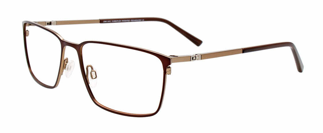 Oak NYC O3013 With Clip-On Lens Men's Eyeglasses in Brown