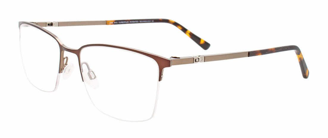 Oak NYC O3016 With Clip-On Lens Men's Eyeglasses in Brown