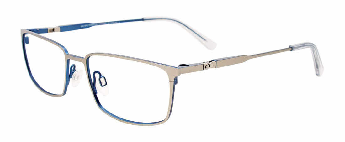 Oak NYC O3018 With Clip-On Lens Men's Eyeglasses in Silver