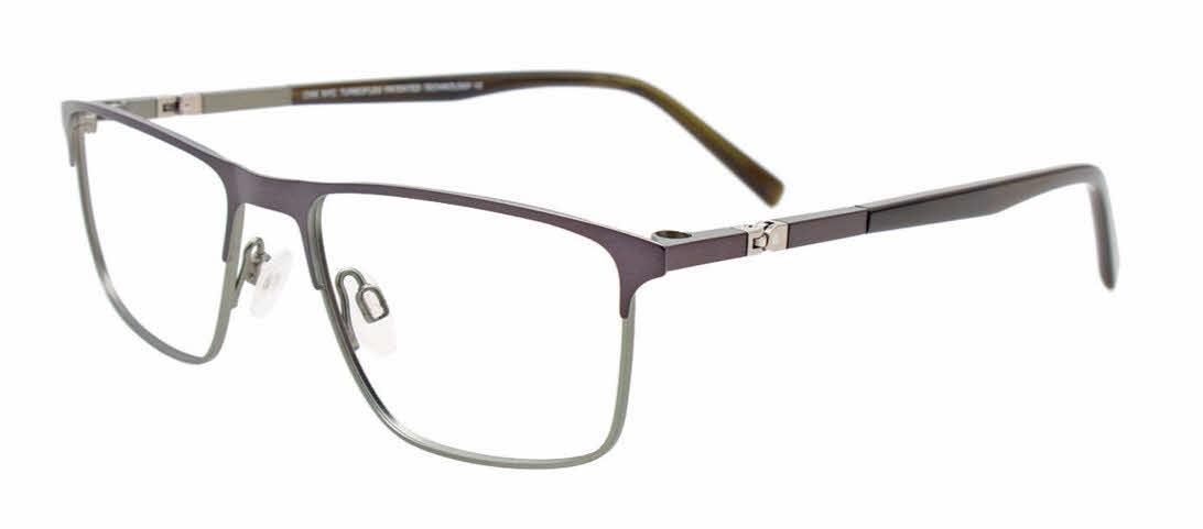 Oak NYC O3019 With Clip-On Lens Men's Eyeglasses in Silver