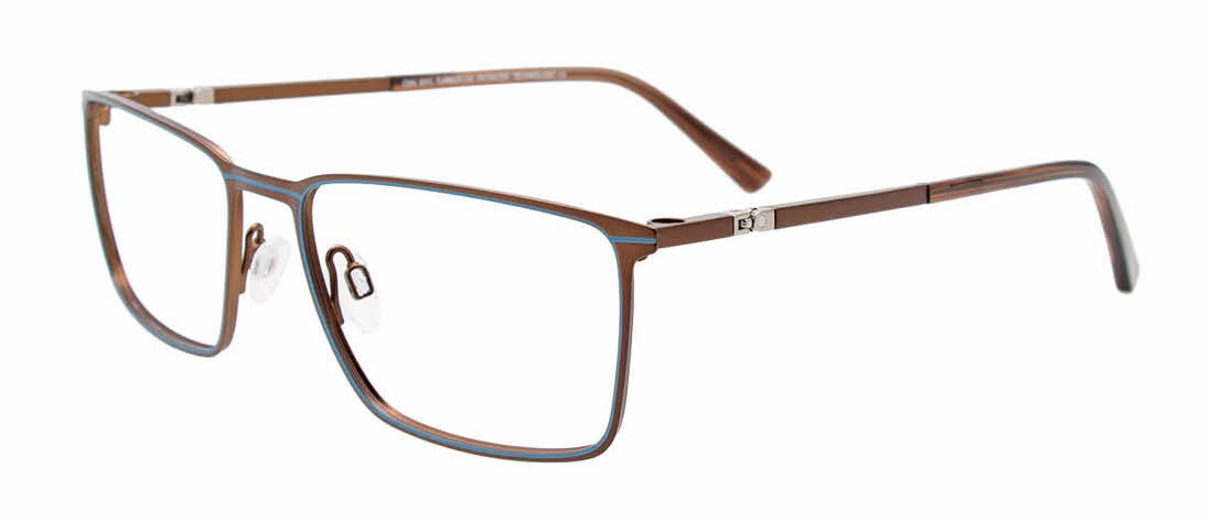 Oak NYC O3020 With Clip-On Lens Men's Eyeglasses in Brown