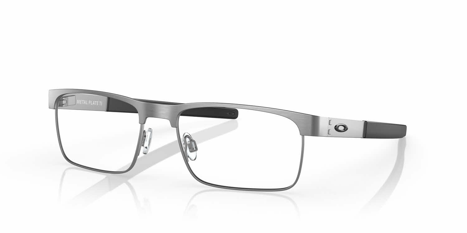 Oakley Metal Plate TI Mens Eyeglasses In Satin Brushed Chrome 159$