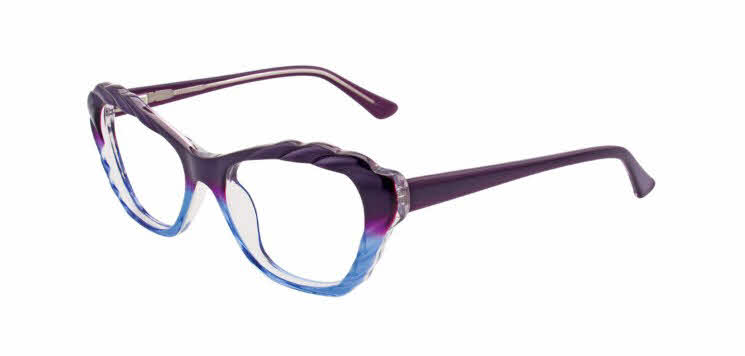 Paradox P5001 No Clip-On Lens Women's Eyeglasses in Blue