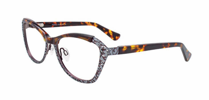 Paradox P5025 No Clip-On Lens Womens Eyeglasses in Multicolor 217$