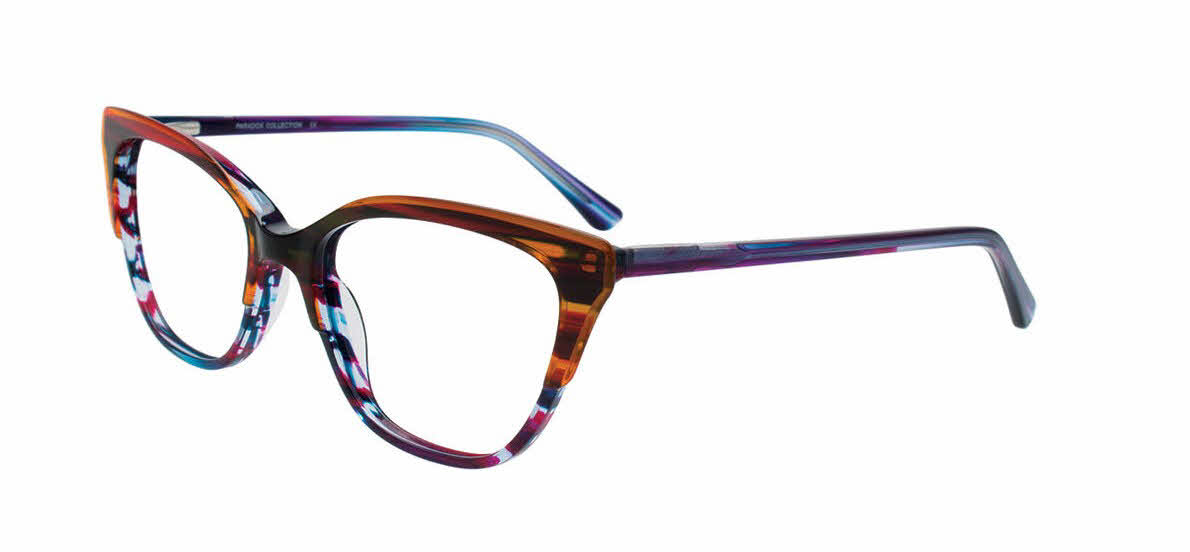 Paradox P5095 No Clip-On Lens Women's Eyeglasses in Brown