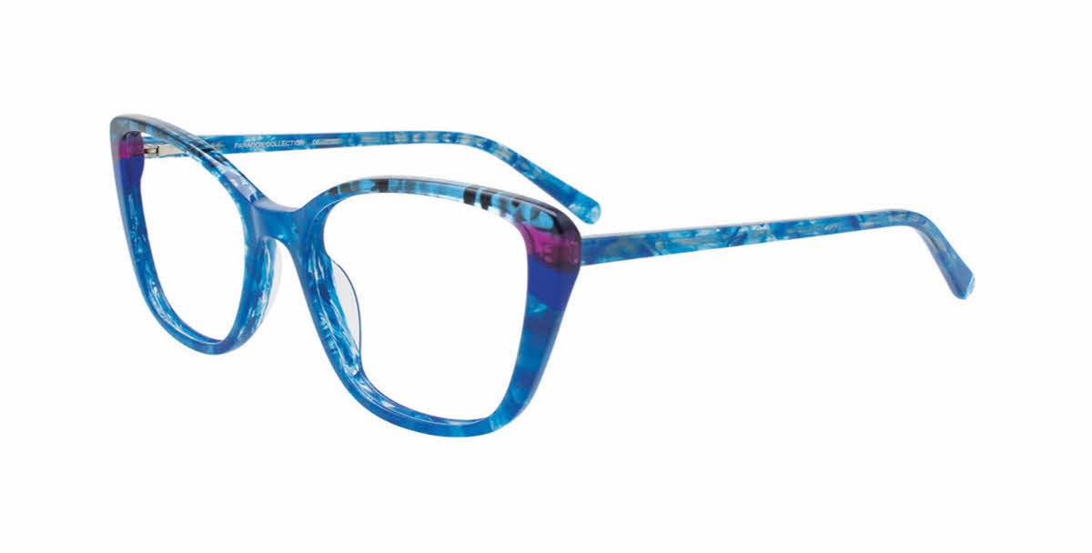 Paradox P5097 No Clip-On Lens Women's Eyeglasses in Blue