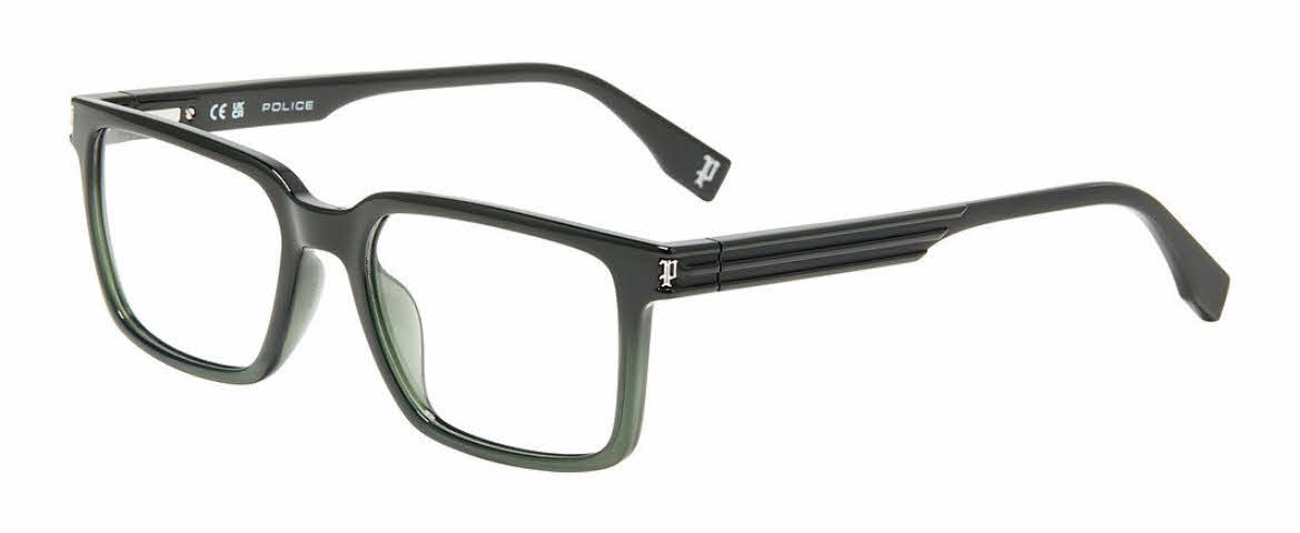 Police VPLU53 Men's Eyeglasses in Green