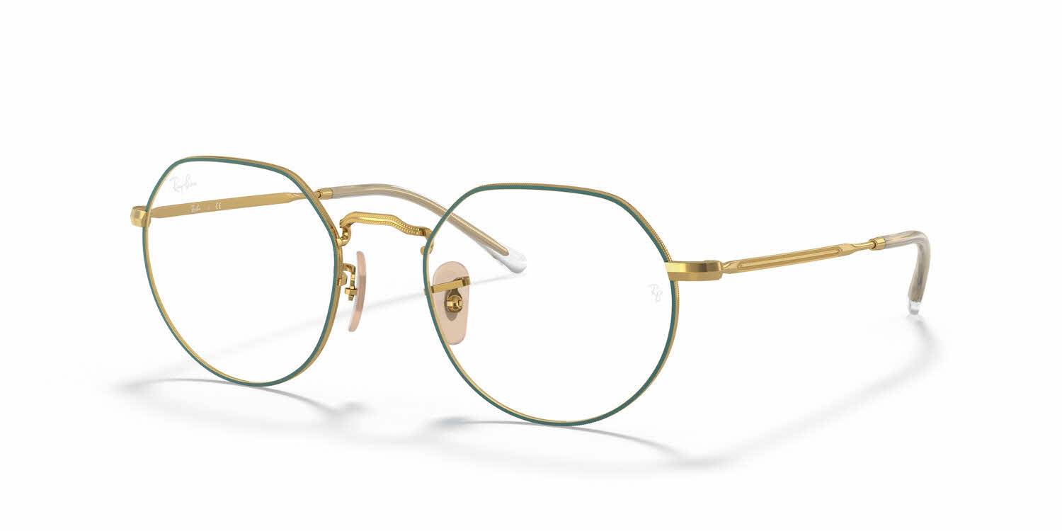 Ray-Ban 6465 Jack 3136 51-20-140 Gold Geometric Frame Frame Only Ray-Ban RB6465 Jack - Geometric Tortoise On Arista Frame  main image 3