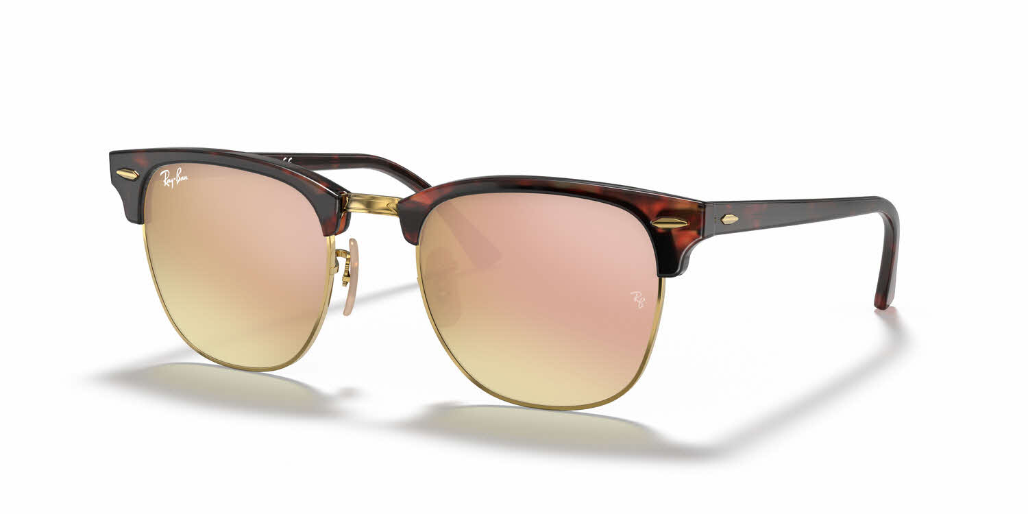 Custom Ray Ban 3016 Matte Havana Clubmaster Amazon.com: Ray-Ban RB3016 990/58 Clubmaster Red Havana  main image 2