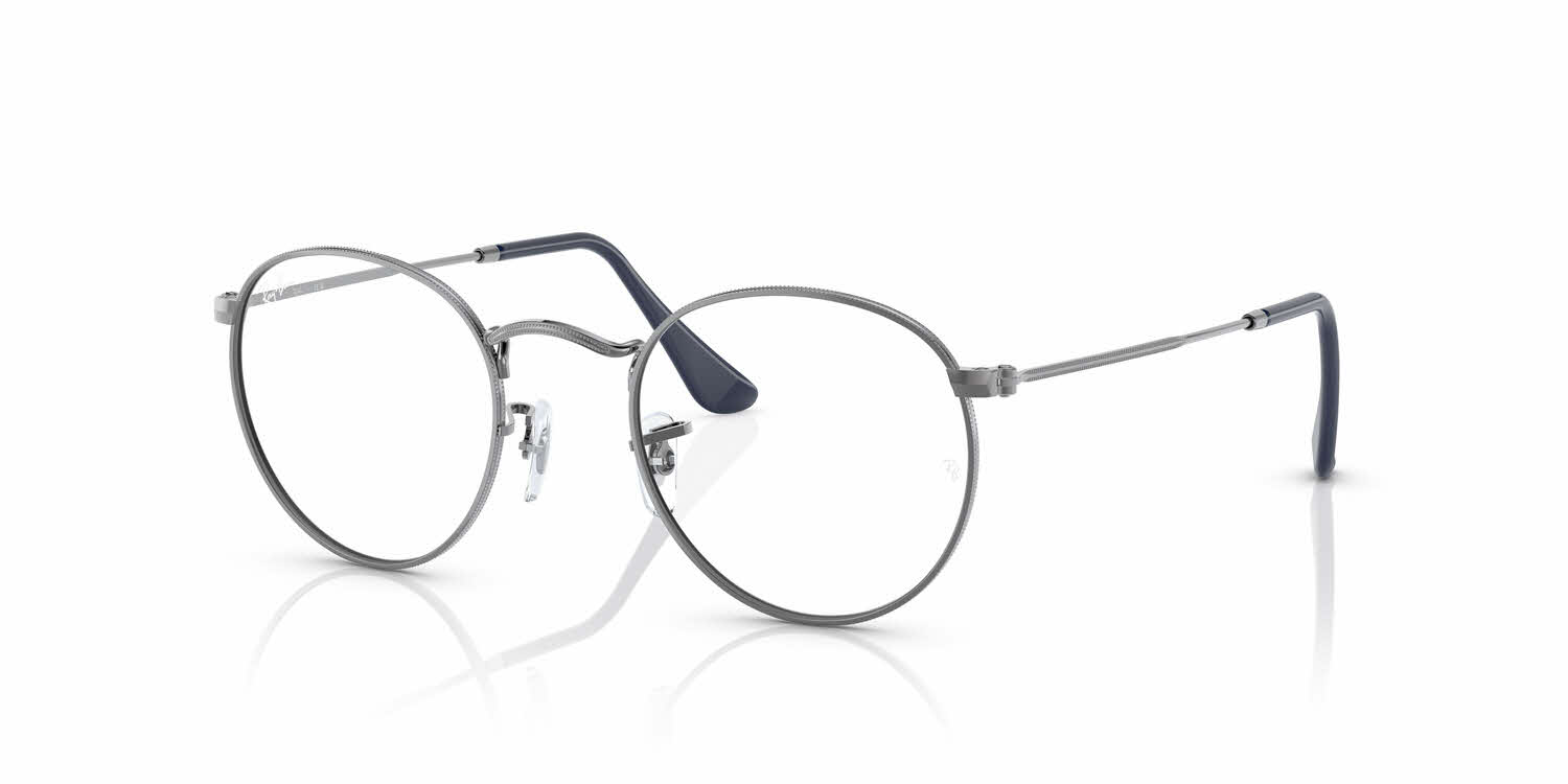 Ray-Ban RB3447V Round Metal Eyeglasses in Gunmetal 210$