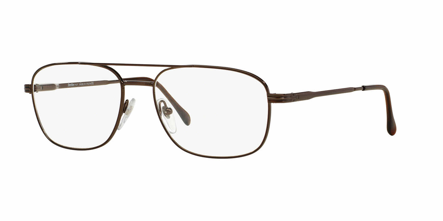 Sferoflex 2152 Italian Flexible Hinge Eyeglasses Brown Metal Aviator 54-17-140 SF2152 Eyeglasses - Sferoflex Authorized Retailer  main image 3