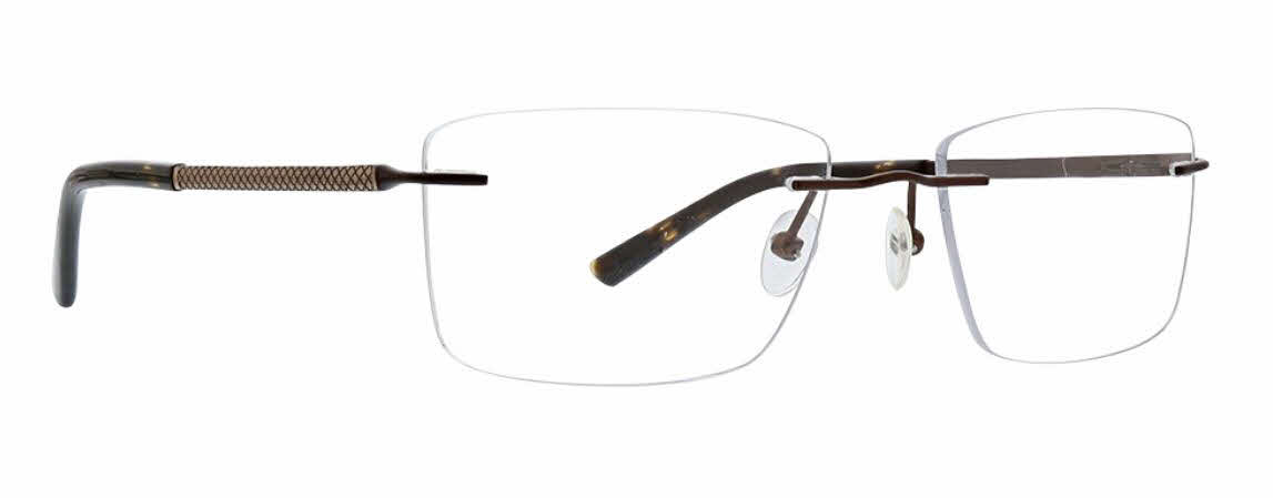 Totally Rimless Bypass 302 Mens Eyeglasses in Brown 175$