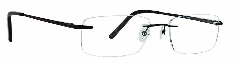 Totally Rimless Reaction 255 Men's Eyeglasses in Brown