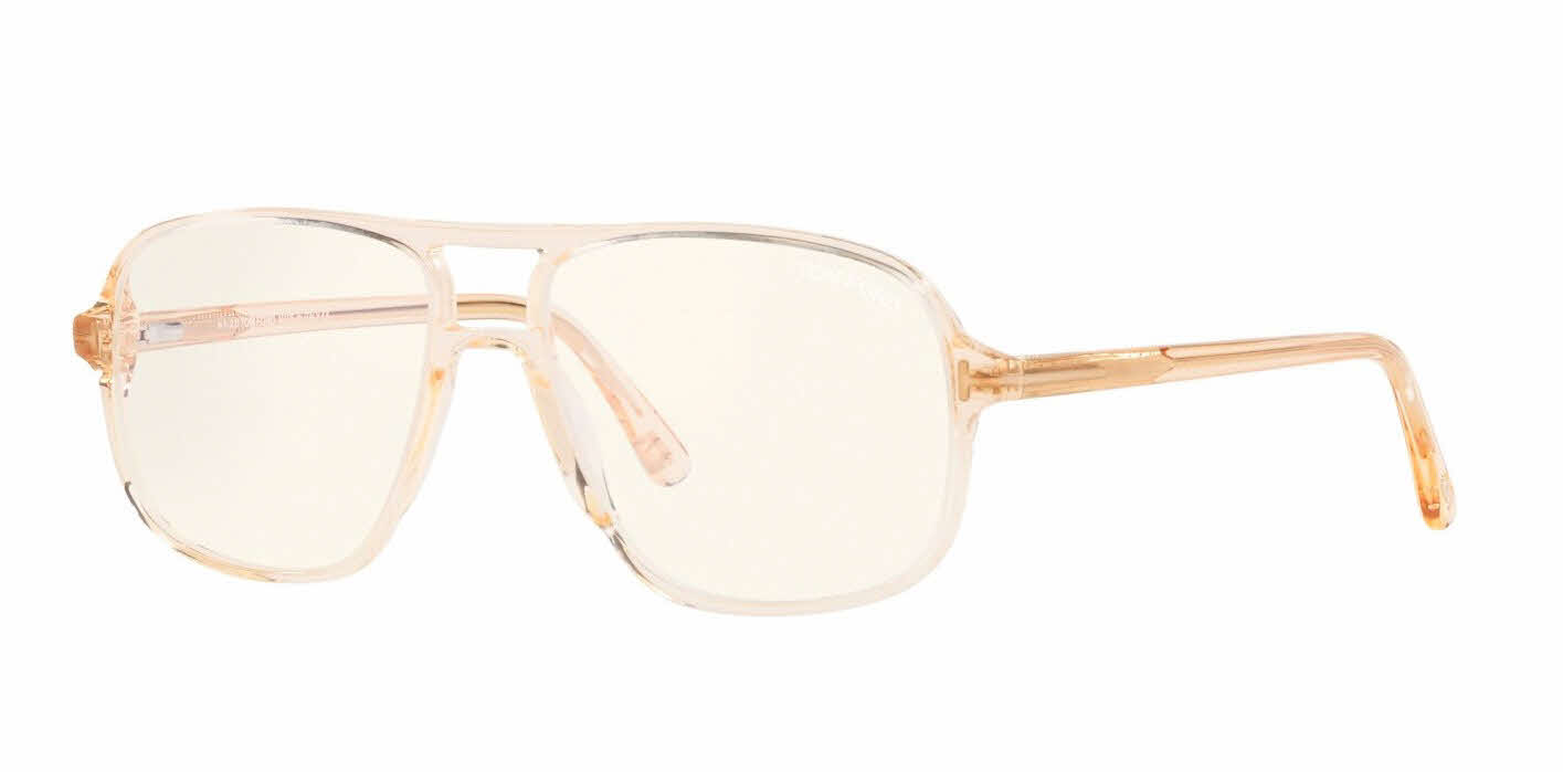 Tom Ford Blue Light Collection FT5737-B Men's Eyeglasses in Brown