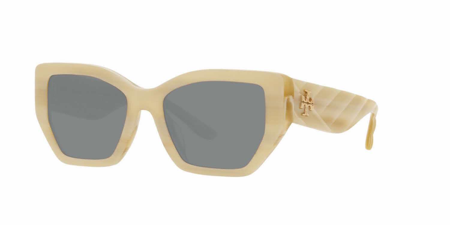Tory Burch TY7187U Women's Prescription Sunglasses, In Ivory Horn