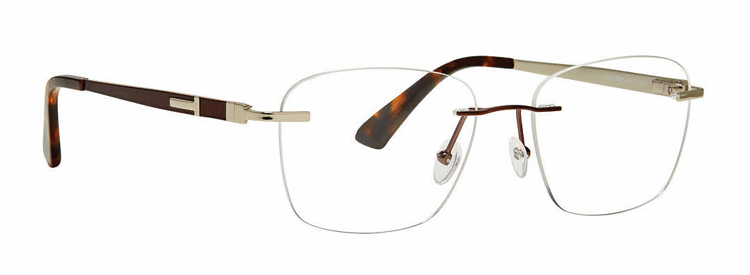 Totally Rimless Fortis Mens Eyeglasses in Brown 175$