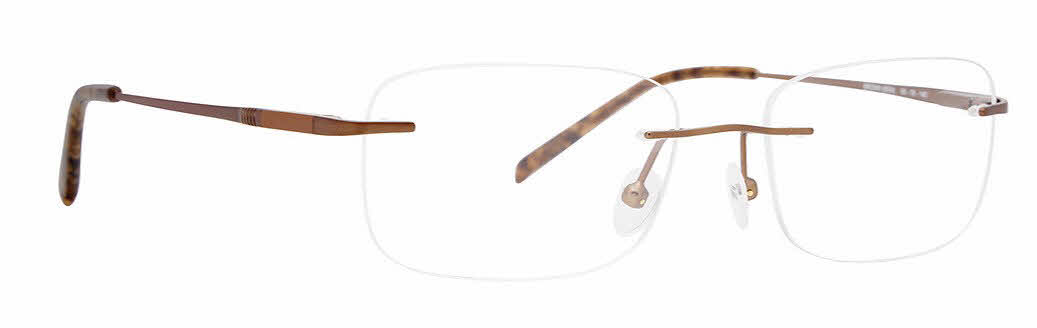 Totally Rimless Lynx 393 Mens Eyeglasses in Brown 175$
