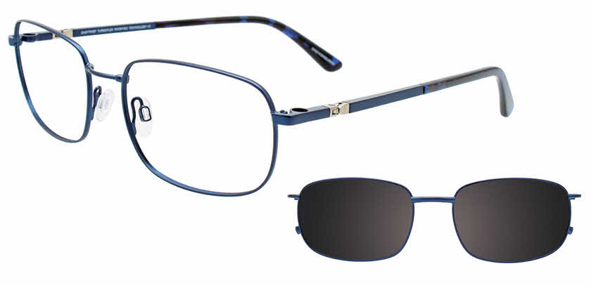 Easytwist N Clip CT285 With Magnetic Clip-On Lens Men's Eyeglasses in Blue