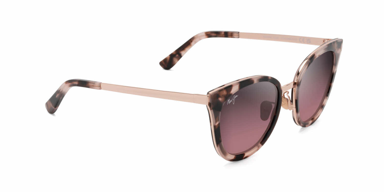 NWOT Maui Jim Wood Rose Cat Eye Sunglasses Pink Tortoise Rose Gold Maui Jim Wood Rose MJ 870 09 Rose Gold Frame + Maui Rose  main image 3