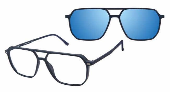 XXL Montana With Clip-on Lens Mens Eyeglasses in Blue 117$