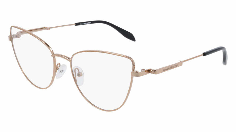 Alexander McQueen AM0268O Women's Eyeglasses In Gold