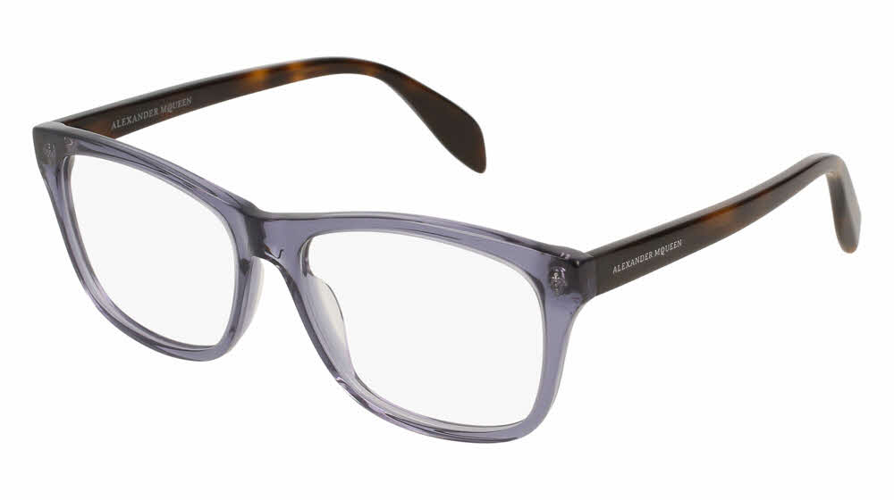 004 BLUE//HAVANA Eyeglasses Alexander McQueen AM 0147 OA