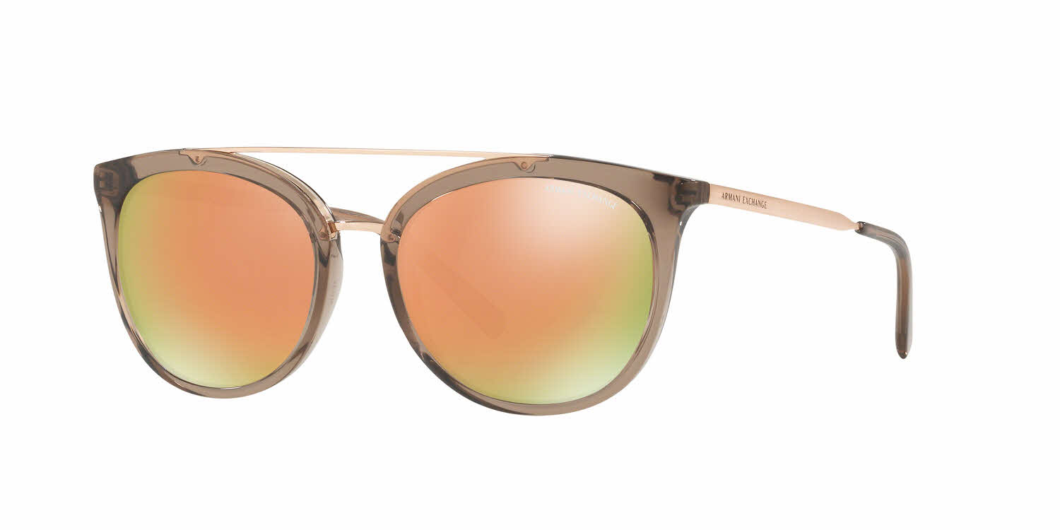 ARMANI EXCHANGE Cat Eye Sunglasses, Tundra/Rose Gold Mirrored gradient Armani Exchange AX1063 - Cat Eye Shiny Rose Gold Frame  main image 2