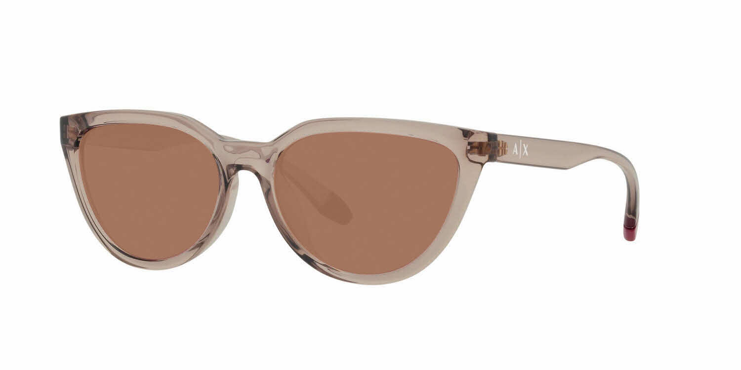 Armani Exchange AX4130SU Women's Prescription Sunglasses, In Shiny Transparent Tundra