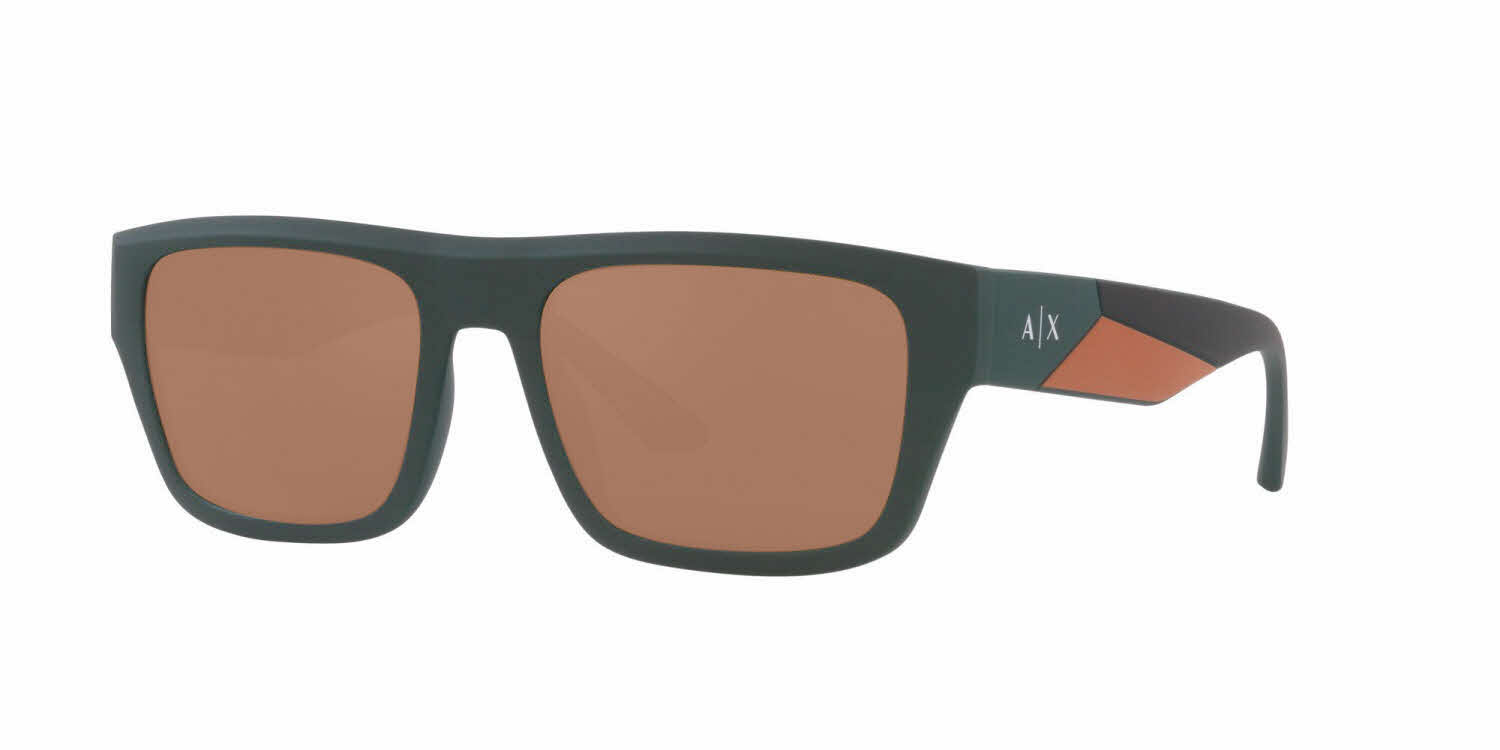 Armani Exchange AX4124SU Men's Prescription Sunglasses, In Matte Green