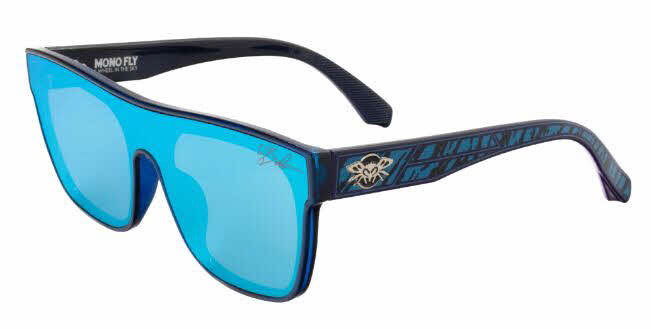 Black Flys CJ Barham - Mono Fly Sunglasses, In Blue Zebra / Blue Mirror Lens