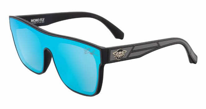 Black Flys CJ Barham - Mono Fly Sunglasses, In Matte Black Gray / Blue Mirror Lens